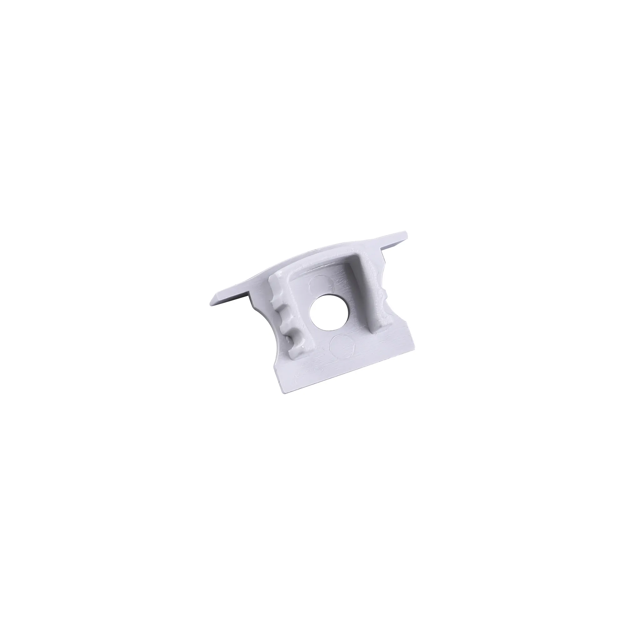 M7412  Tiras 17.3 x 15.3mm Grey Recessed Profile End Cap With Hole (1pc) for M7409